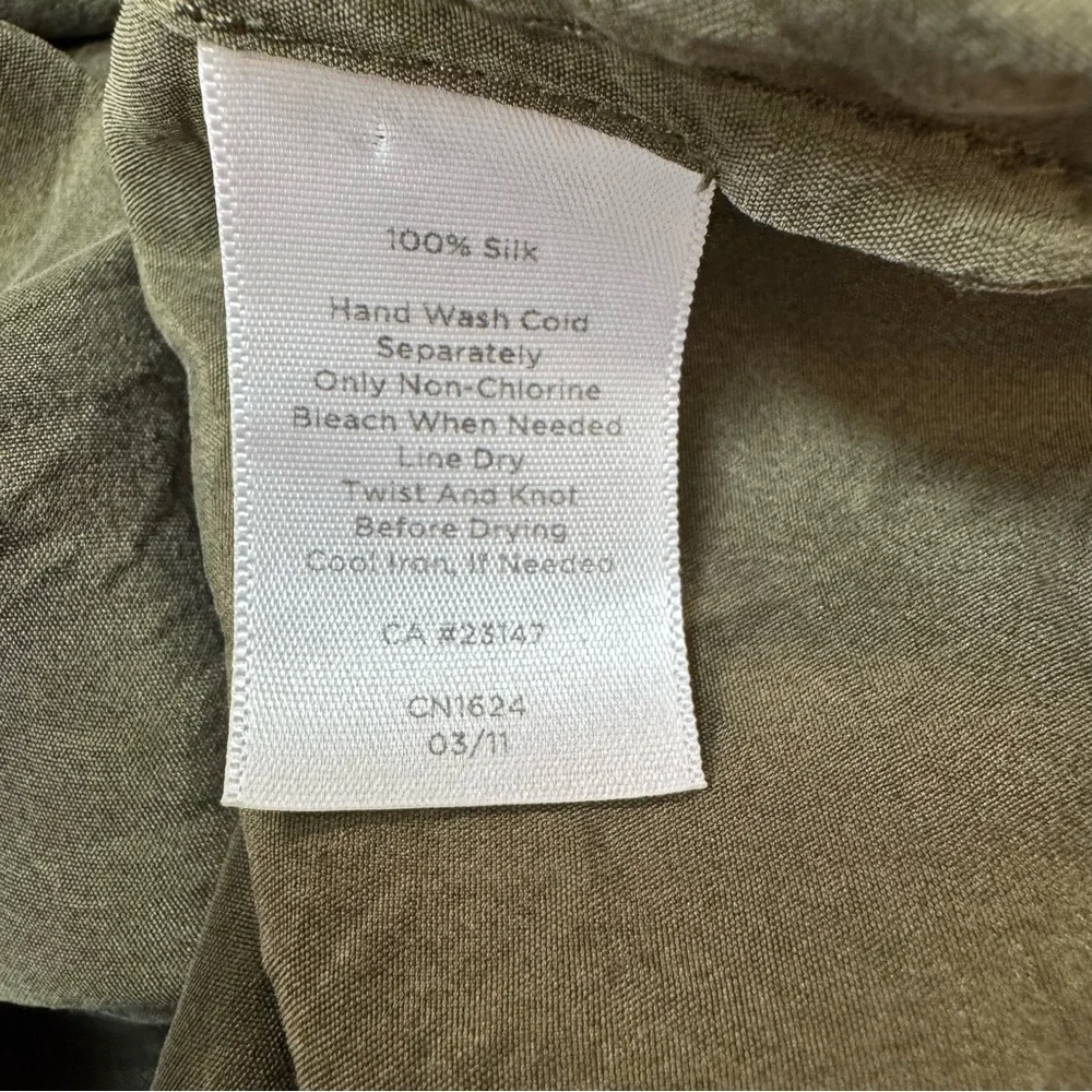 Talbots 100% Silk Puff Sleeve Top Large